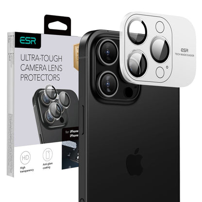 Ochranná fólia ESR Armorite na zadnú kameru pre Apple iPhone 17 Pro Max / 17 Pro / 16 Pro Max / 16 Pro, Kalené sklo, Priehľadná