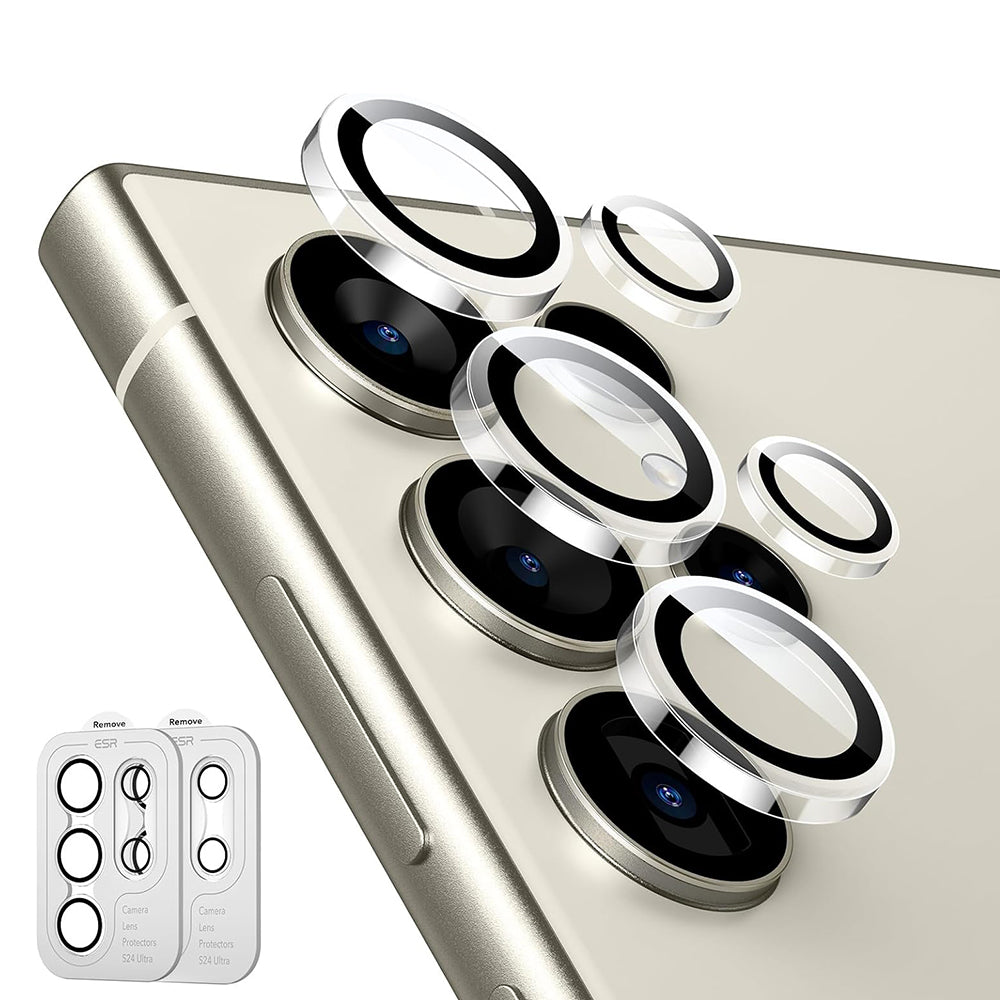 Ochranná fólia na zadnú kameru ESR pre Samsung Galaxy S24 Ultra S928, tvrdené sklo, sada 2 kusy, priehľadná