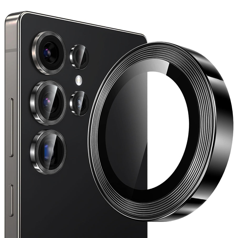 Ochranná fólia Lito S+ na zadnú kameru pre Samsung Galaxy S26 Ultra, Tvrdené sklo, Čierna