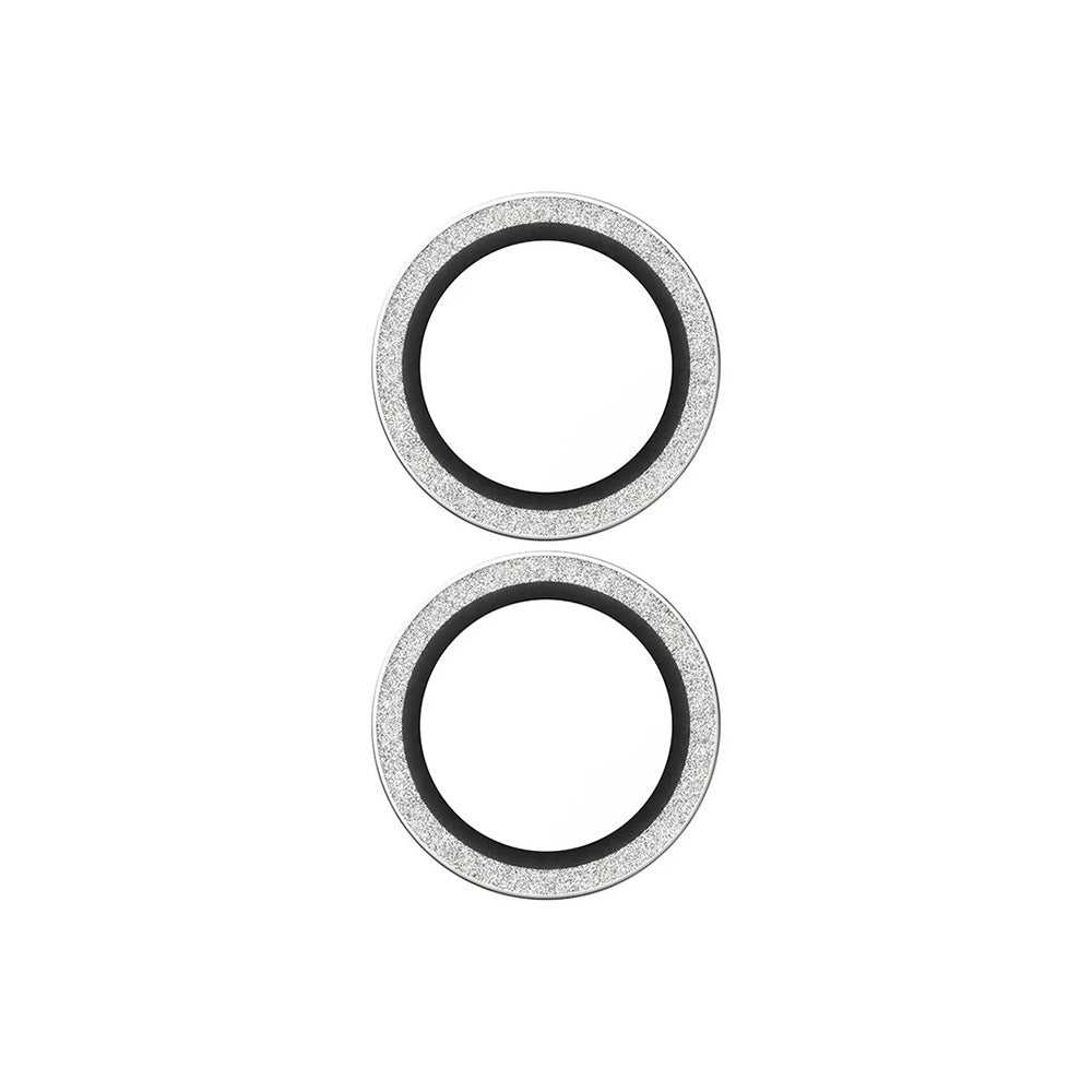 Ochranná fólia na zadnú kameru PanzerGlass Hoops Glitter pre Apple iPhone 17 / 16 Plus / 16, Kalené sklo, Strieborná