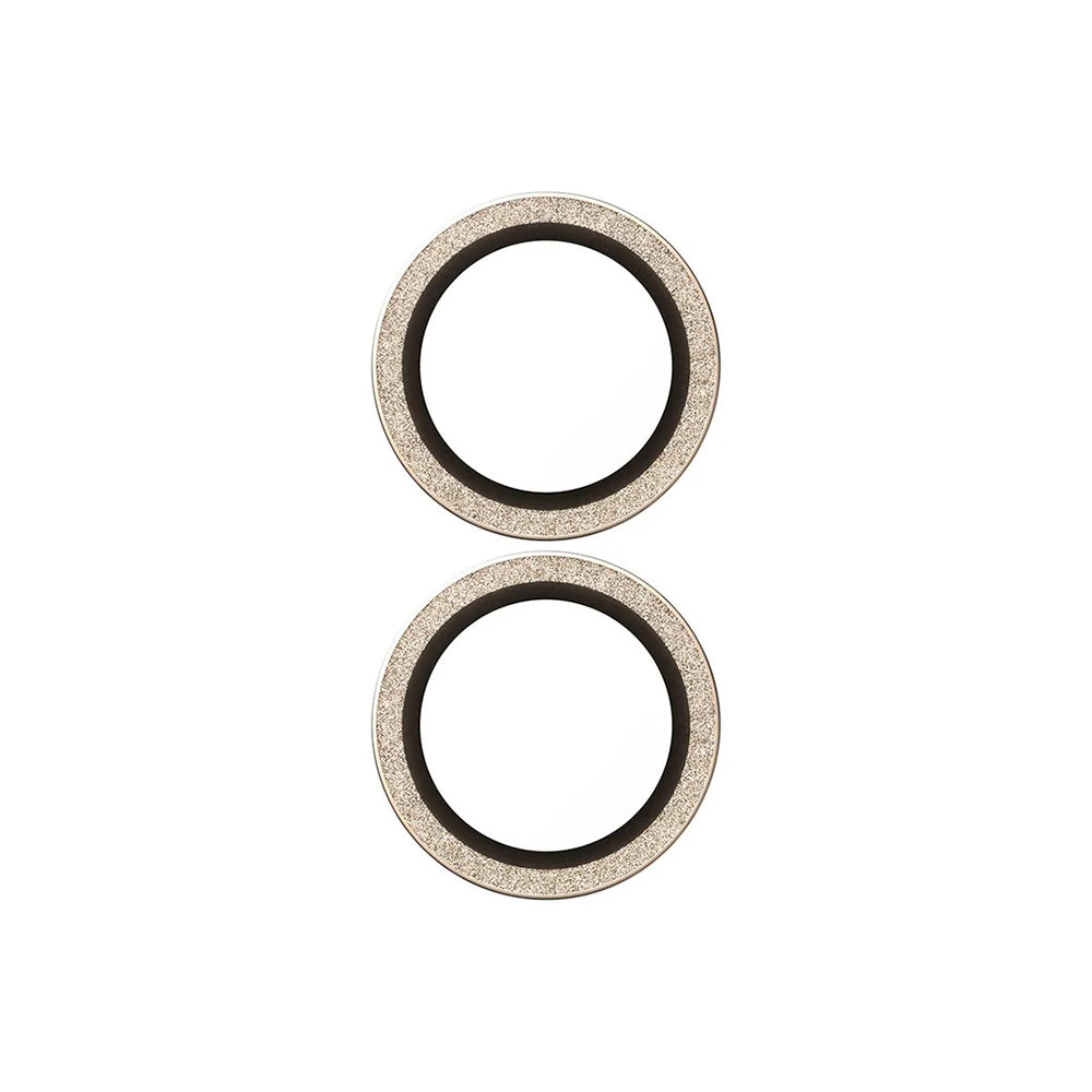 Ochranná fólia na zadnú kameru PanzerGlass Hoops Glitter pre Apple iPhone 17 / 16 Plus / 16, Tvrdené sklo, Zlatá