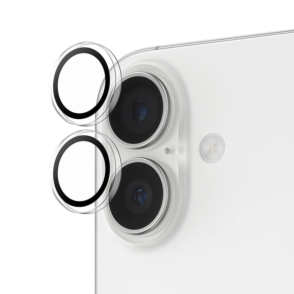 Ochranná fólia PanzerGlass Hoops na zadnú kameru pre Apple iPhone 17 / 16 Plus / 16, Kalené sklo, Priehľadná