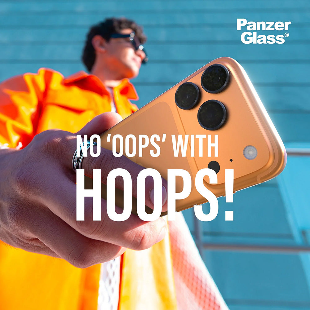 Ochranná fólia PanzerGlass Hoops na zadnú kameru pre Apple iPhone 17 Pro, Kalené sklo, Priehľadná