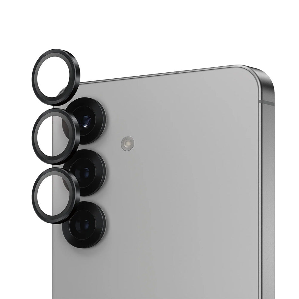 Ochranná fólia PanzerGlass Hoops na zadnú kameru pre Samsung Galaxy S25 S931, Tvrdené sklo, Čierna