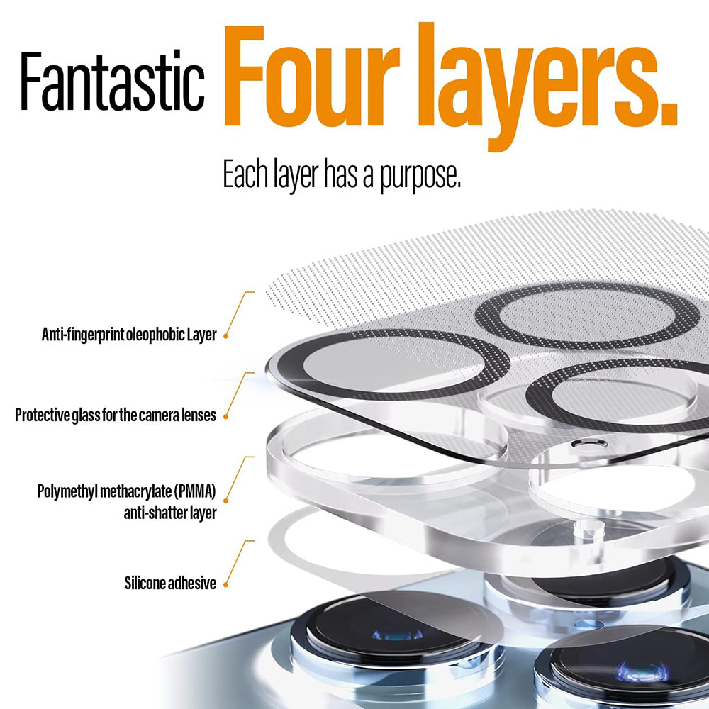 Ochranná fólia na zadnú kameru PanzerGlass PicturePerfect pre Apple iPhone 17 Pro, Kalené sklo, Priehľadné