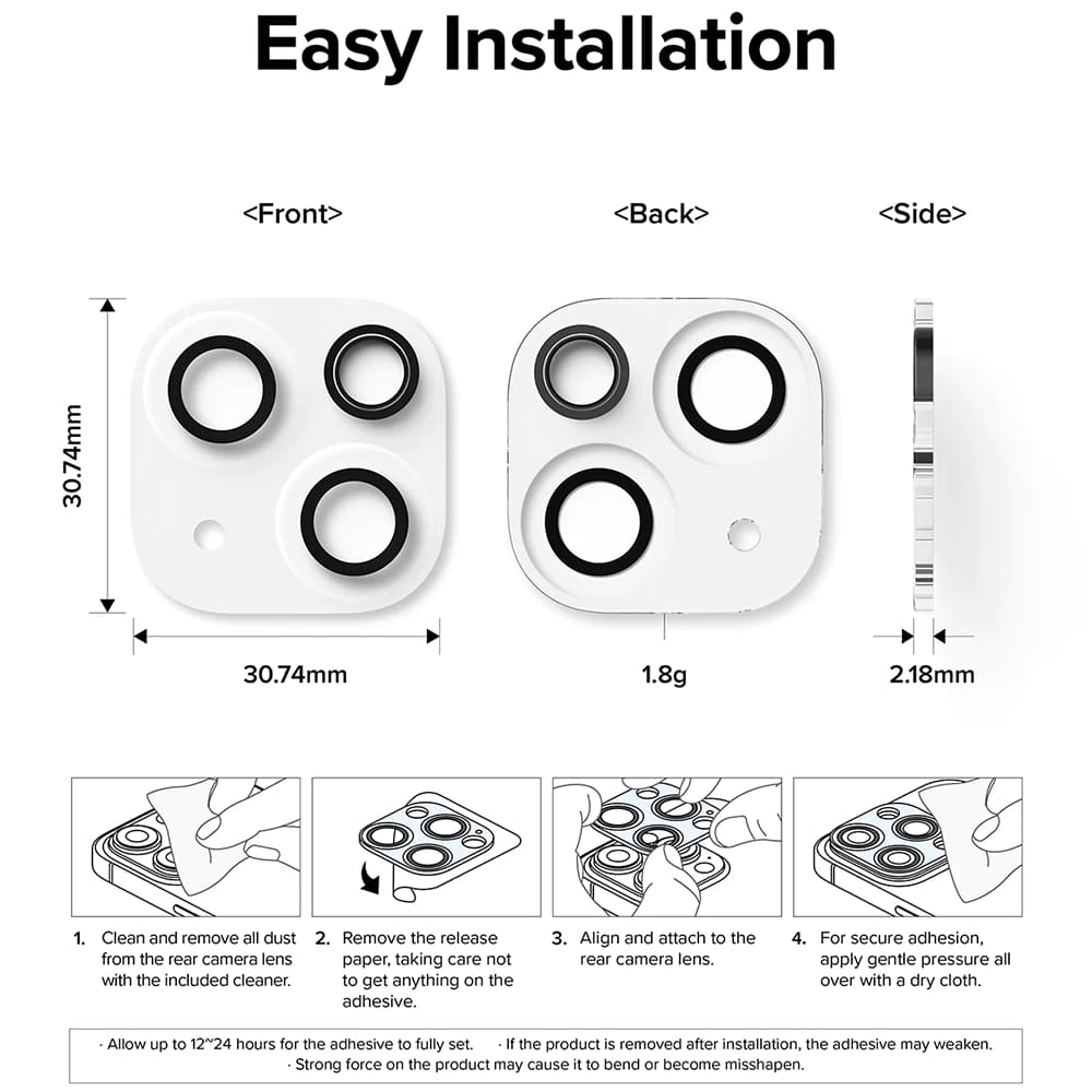 Ochranná fólia Ringke na zadnú kameru pre Apple iPhone 15 Plus / 15, Tvrdené sklo, Sada 2 kusy, Priehľadná