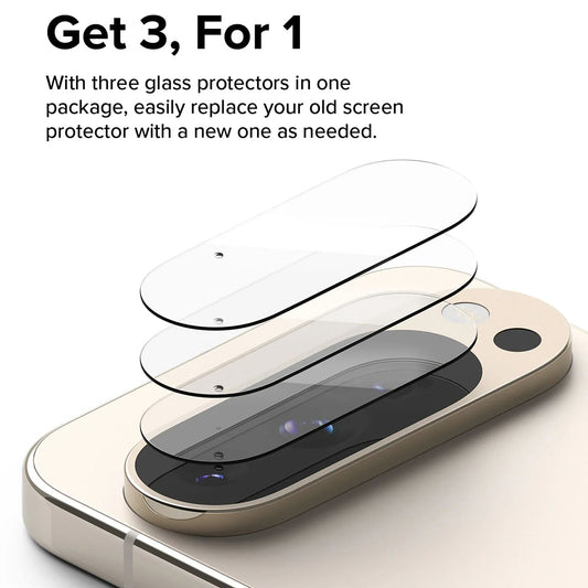 Ochranná fólia na zadnú kameru Ringke pre Google Pixel 9 Pro, tvrdené sklo, sada 3 kusy, priehľadná