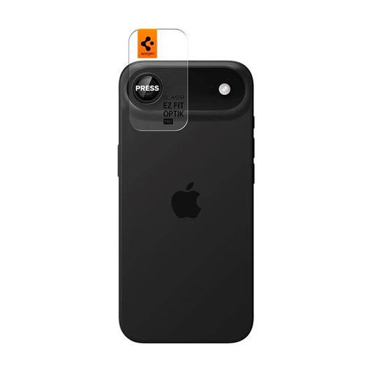 Rear Camera Protection Film Spigen GlastR EZ FIT Optik Pro for Apple iPhone 17 Air, Tempered Glass, Set of 2 pieces, Black