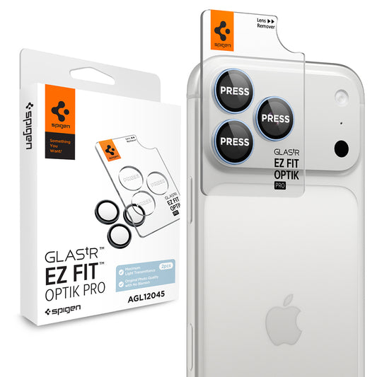 Ochranná fólia na zadnú kameru Spigen GlastR EZ FIT Optik Pro pre Apple iPhone 18 Pro / 18 Pro Max, tvrdené sklo, sada 2 kusy, modrá AGL12045