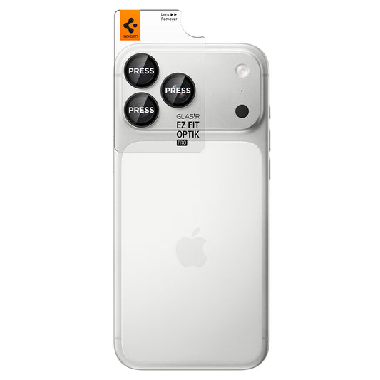 Ochranná fólia na zadnú kameru Spigen GlastR EZ FIT Optik Pro pre Apple iPhone 18 Pro / 18 Pro Max, tvrdené sklo, sada 2 kusov, tmavosivá AGL12043