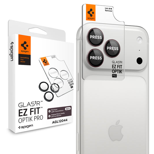 Ochranná fólia na zadnú kameru Spigen GlastR EZ FIT Optik Pro pre Apple iPhone 18 Pro / 18 Pro Max, tvrdené sklo, sada 2 kusy, vínová AGL12044