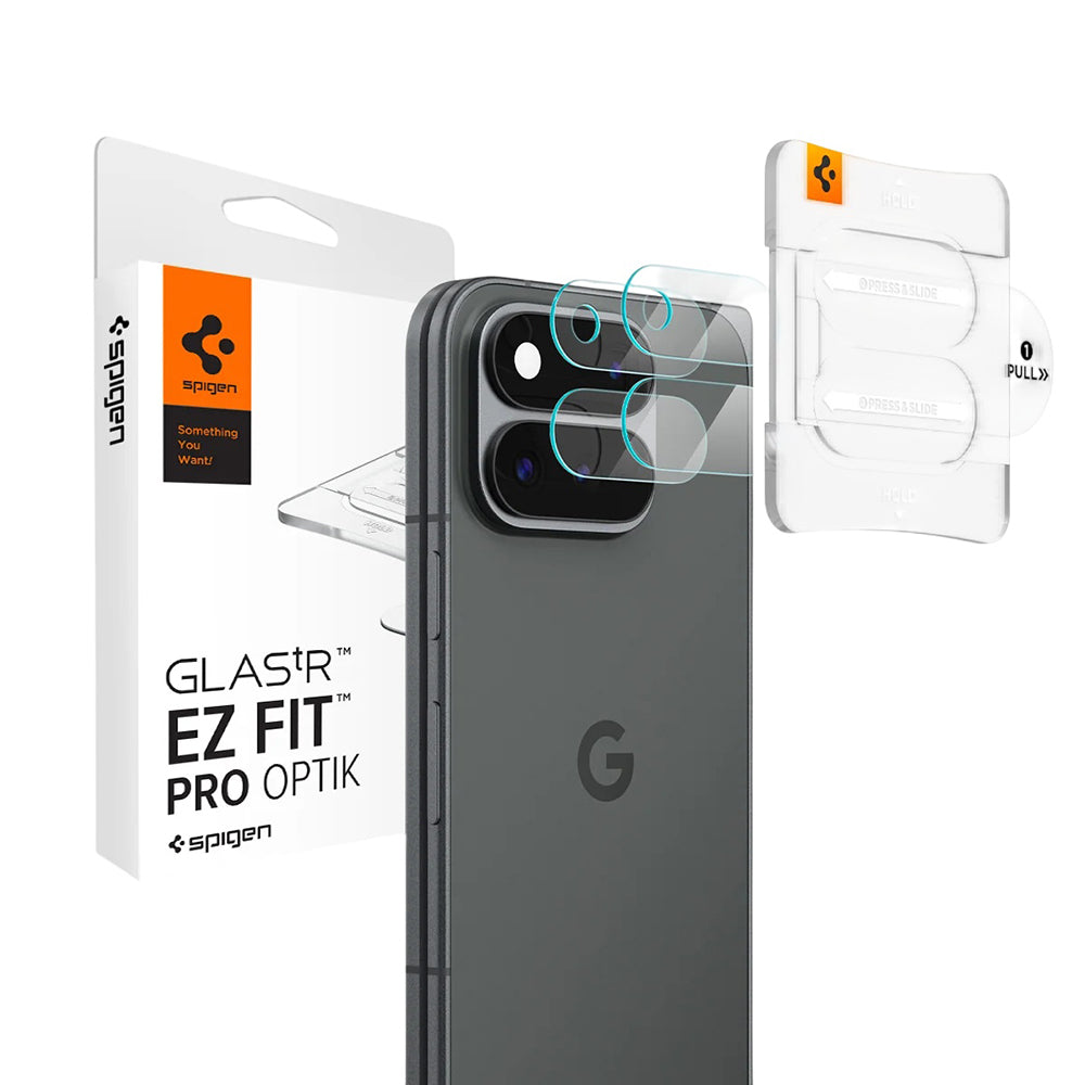 Ochranná fólia na zadnú kameru Spigen GlastR EZ FIT Optik Pro pre Google Pixel 11 Pro Fold, tvrdené sklo, sada 2 kusy, priehľadná AGL11491