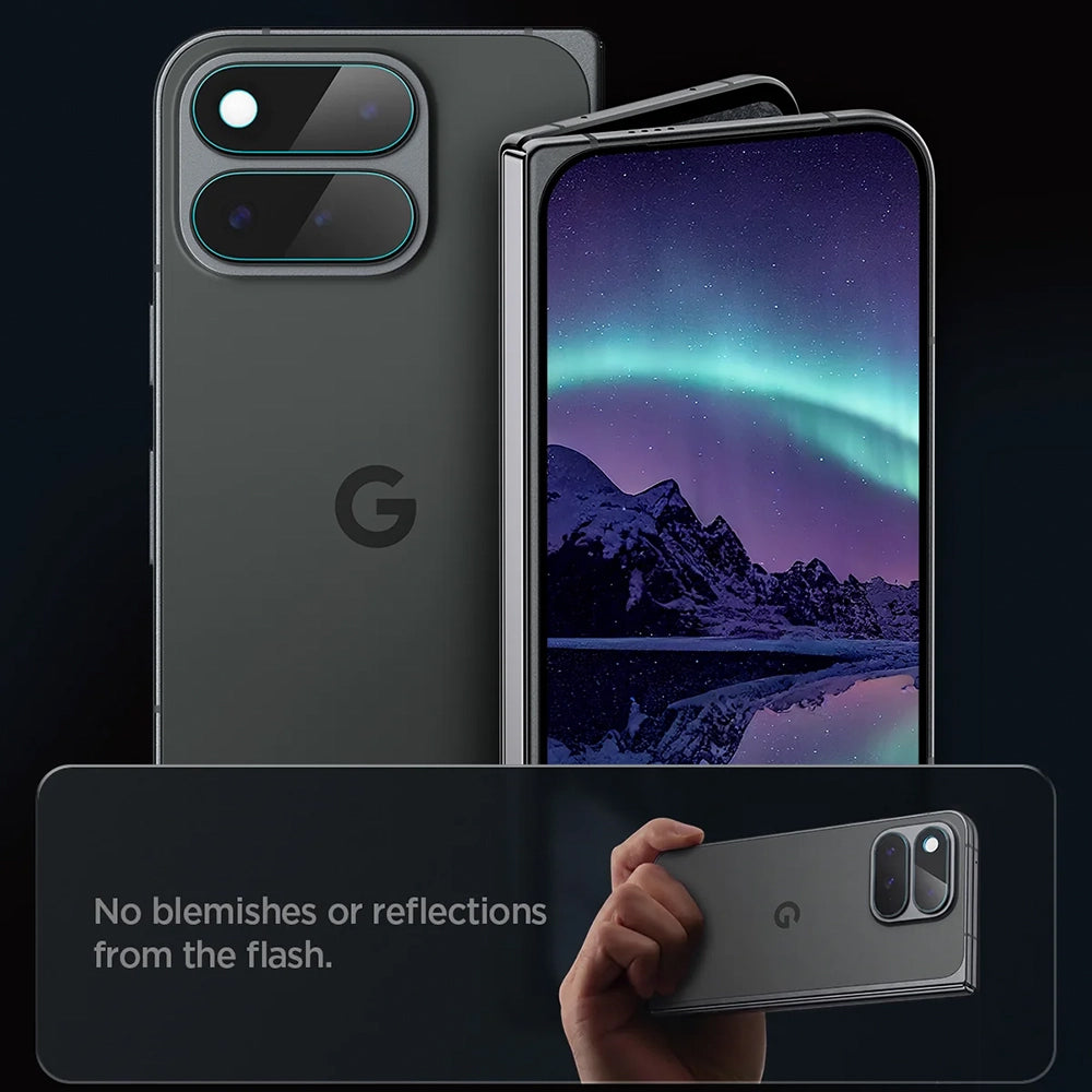 Ochranná fólia na zadnú kameru Spigen GlastR EZ FIT Optik Pro pre Google Pixel 11 Pro Fold, tvrdené sklo, sada 2 kusy, priehľadná AGL11491