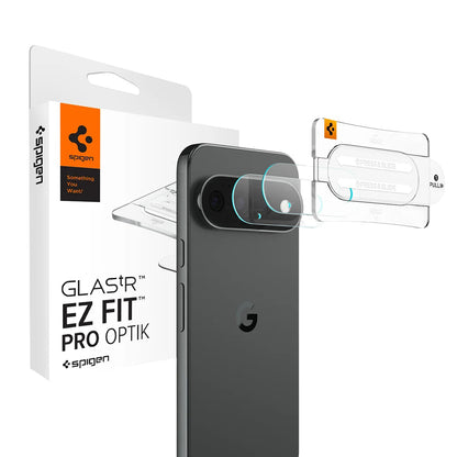 Ochranná fólia na zadnú kameru Spigen GlastR EZ FIT Optik Pro pre Google Pixel 11 Pro, tvrdené sklo, sada 2 kusy, čierna AGL11484
