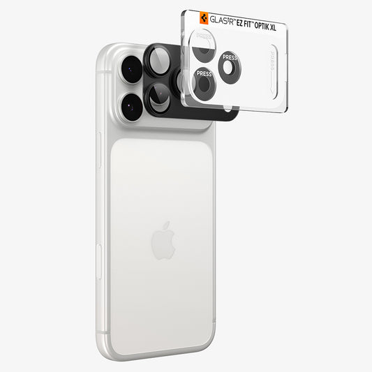 Ochranná fólia na zadnú kameru Spigen GlastR EZ FIT Optik Pro XL pre Apple iPhone 18 Pro Max, tvrdené sklo, tmavosivá AGL12039