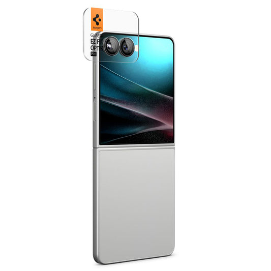 Ochranná fólia na zadnú kameru Spigen GlastR EZ FIT Optik Pro HD pre Samsung Galaxy Z Flip7 F766, Tvrdené sklo, Sada 2 kusy, Čierna AGL09587