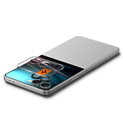 Ochranná fólia na zadnú kameru Spigen GlastR EZ FIT Optik Pro HD pre Samsung Galaxy Z Flip7 F766, Tvrdené sklo, Sada 2 kusy, Čierna AGL09587