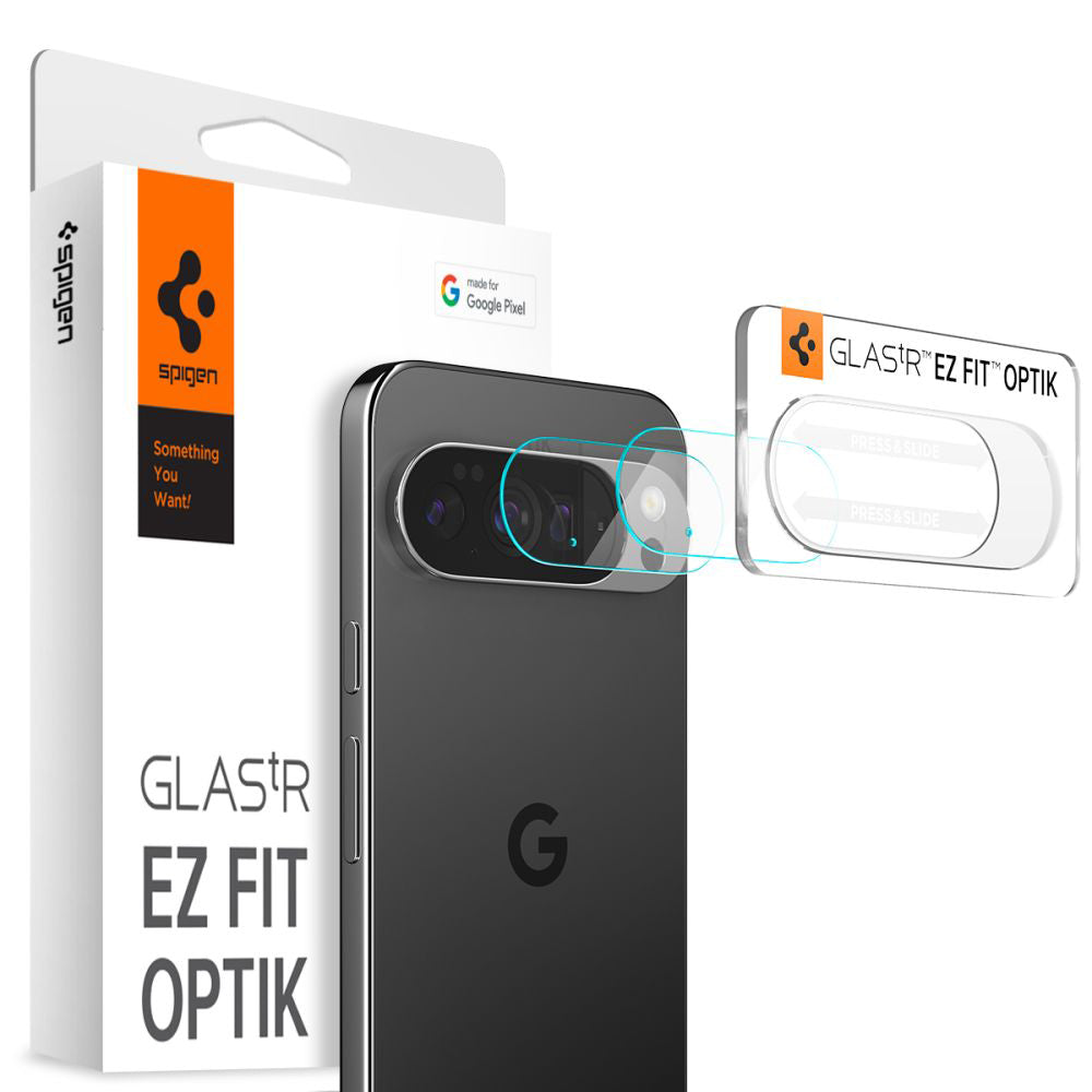 Ochranná fólia na zadnú kameru Spigen GlastR Optik pre Google Pixel 10 Pro, tvrdené sklo, sada 2 kusy, priehľadná AGL09662