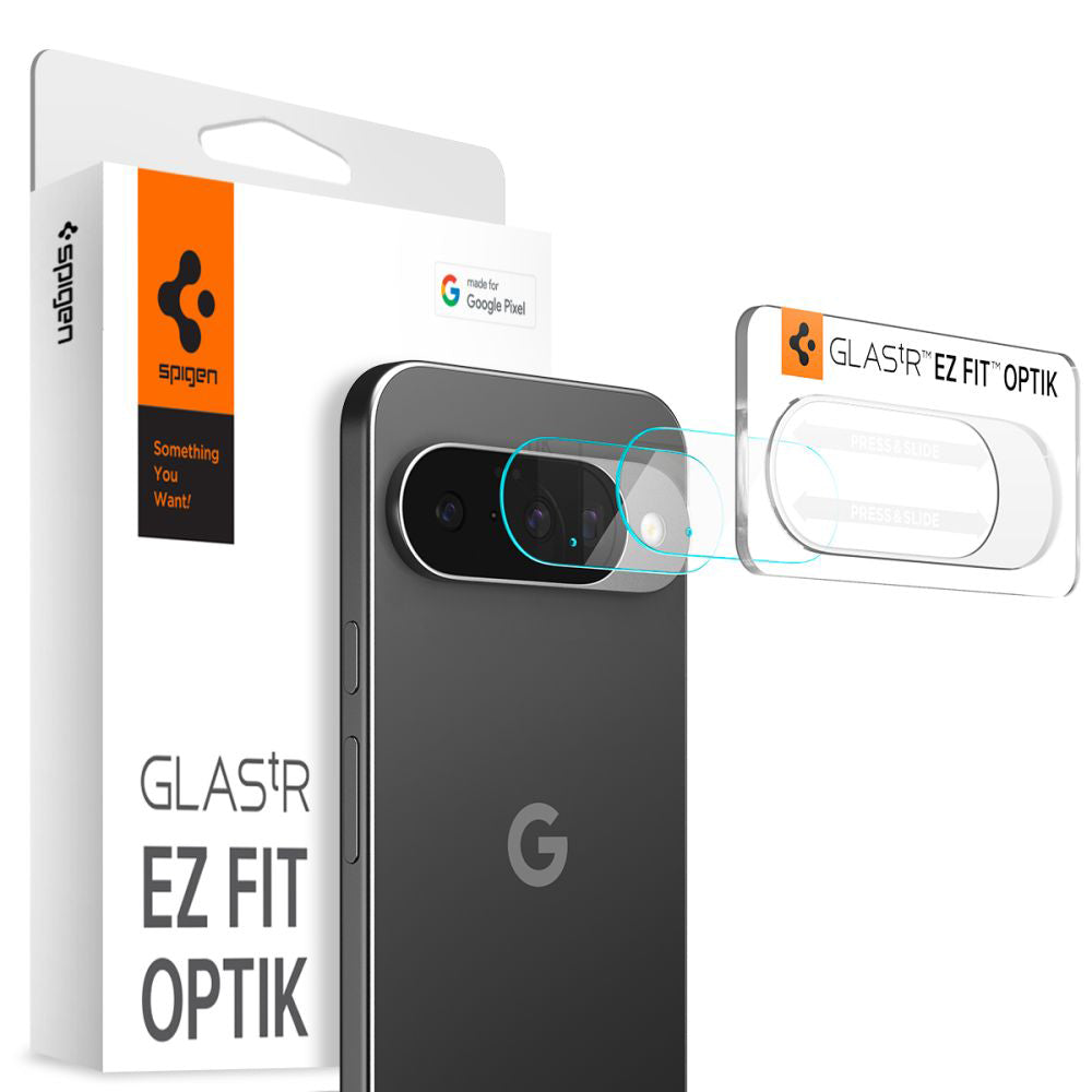Ochranná fólia na zadnú kameru Spigen GlastR Optik pre Google Pixel 10, tvrdené sklo, sada 2 kusy, priehľadná AGL09661