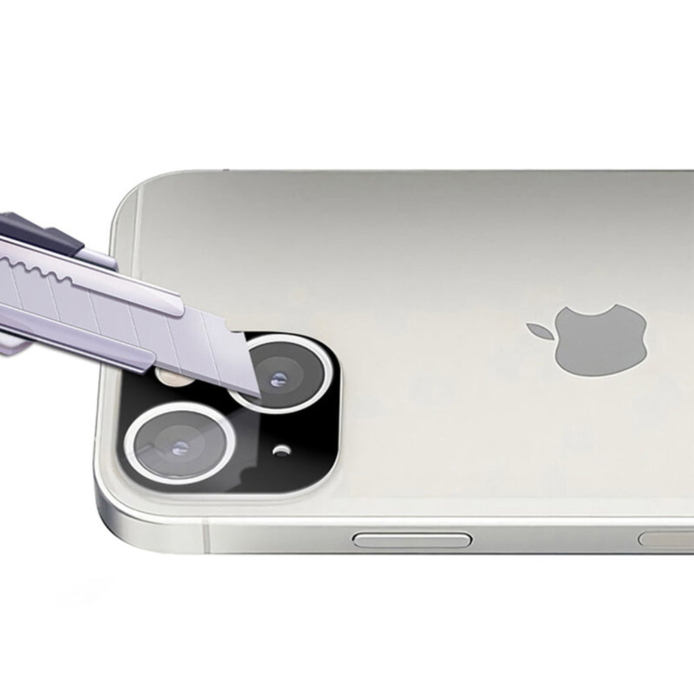 Ochranná fólia na zadnú kameru Techsuit pre Apple iPhone 13 mini / 13, tvrdené sklo, čierna