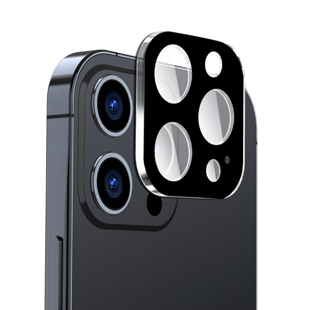 Ochranná fólia na zadnú kameru Techsuit pre Apple iPhone 16 Pro Max / 16 Pro, tvrdené sklo, čierna