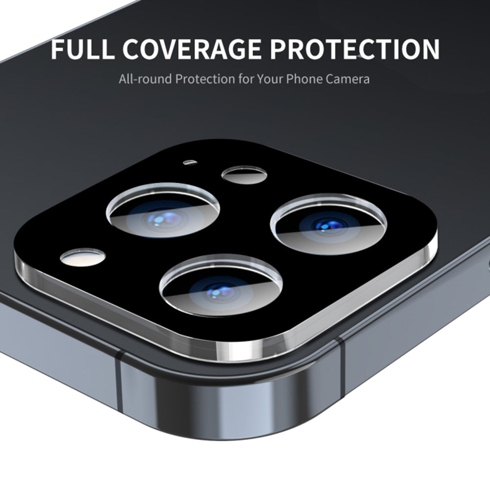 Ochranná fólia na zadnú kameru Techsuit pre Apple iPhone 16 Pro Max / 16 Pro, tvrdené sklo, čierna