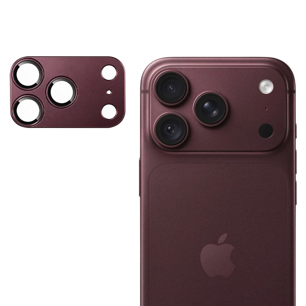 Ochranná fólia na zadný fotoaparát Techsuit pre Apple iPhone 18 Pro Max, tvrdené sklo, bordová