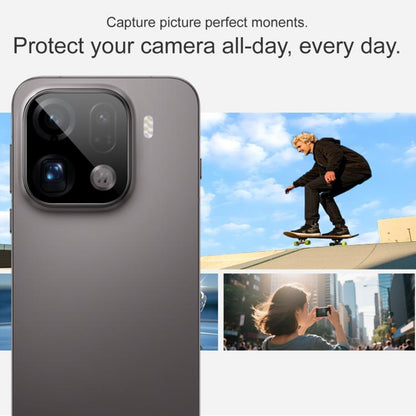 Ochranná fólia Techsuit na zadnú kameru pre Oppo Find X9 Pro, Tvrdené sklo, Čierna