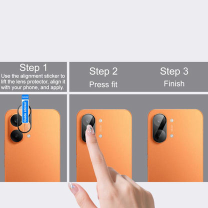 Ochranná fólia Techsuit na zadnú kameru pre Xiaomi Poco X8 Pro, Tvrdené sklo, Čierna
