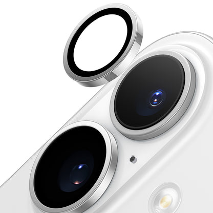 Ochranná fólia na zadnú kameru Torras Lensguard pre Apple iPhone 16 Plus / 16, Tvrdené sklo, Metalická sivá