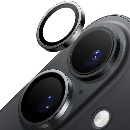Ochranná fólia na zadnú kameru Torras Lensguard pre Apple iPhone 16 Plus / 16, Tvrdené sklo, Čierna