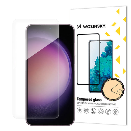 WZK Ochranné sklo na displej pre Samsung Galaxy S24 S921, tienené sklo, plne lepené, transparentné