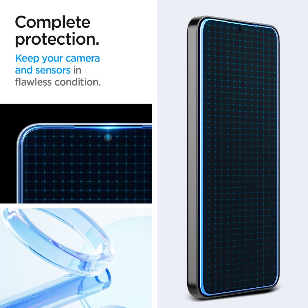 Ochranná fólia na displej Spigen GlastR EZ FIT pre Samsung Galaxy S25+ S936 / S24+ S926, Tvrdené sklo, Full Glue, Sada 2 kusy AGL07432