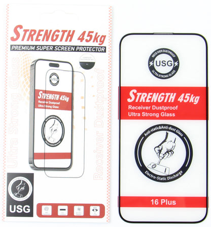 Ochranná fólia na displej OEM Ultra Strong 45KG pre Samsung Galaxy A55 5G A556, tvrdené sklo, plné lepidlo, 2.5D, čierna