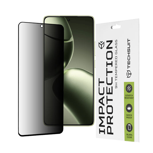 Ochranná fólia na displej Privacy Techsuit pre Xiaomi 14T Pro / 14T, tvrdené sklo, plné lepidlo, 111D