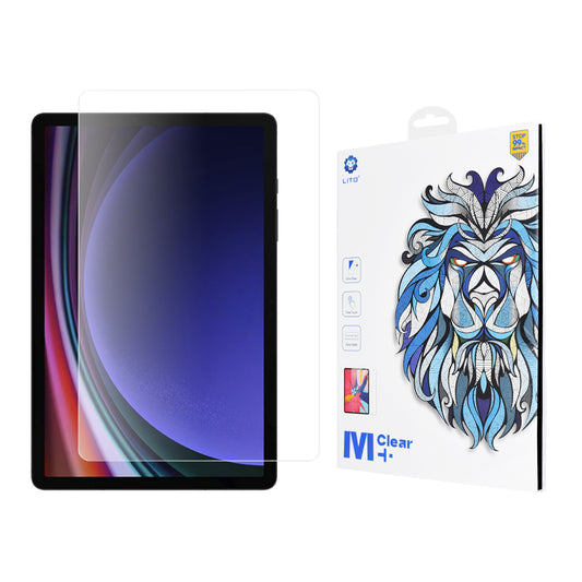 Ochranná fólia na displej Lito Classic pre Samsung Galaxy Tab S9 FE / Tab S9, tvrdené sklo, plné lepenie, 2.5D