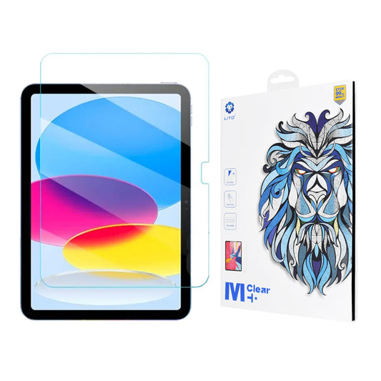 Ochranná fólia na displej Clear Lito Classic pre Apple iPad (2025) / (2022), tvrdené sklo, plné lepenie, 2.5D