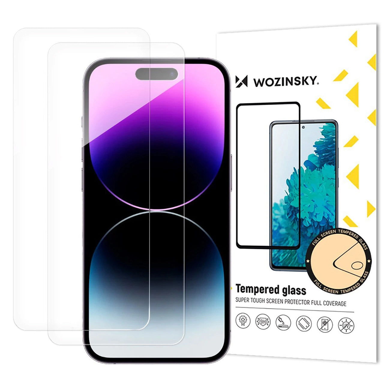 Ochranná fólia WZK na displej pre Apple iPhone 17 Air, Tvrdené sklo, Full Glue, Sada 2 kusy