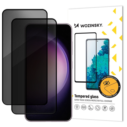 Ochranná fólia na displej Privacy WZK AntiSpy pre Samsung Galaxy A17 4G / A17 5G, tvrdené sklo, celoplošné lepidlo, sada 2 kusy