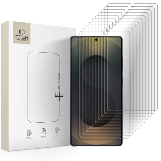 Ochranná fólia na displej Tech-Protect pre Samsung Galaxy S25 Ultra S938, Tvrdené sklo, Full Glue, Sada 10 kusov