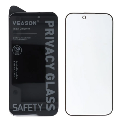 Ochranná fólia na displej Privacy Veason pre Apple iPhone 17e / 16e / 14 / 13 Pro, tvrdené sklo, celoplošné lepidlo, 6D
