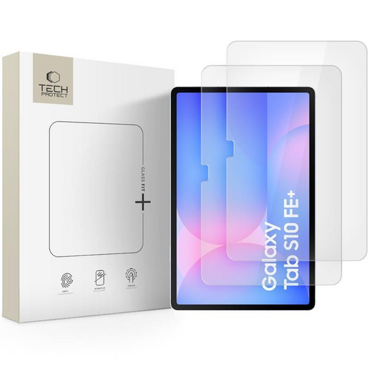 Ochranná fólia na displej Tech-Protect FIT+ pre Samsung Galaxy Tab S10 FE+, Tvrdené sklo, Full Glue, Sada 2 kusy, 2.5D
