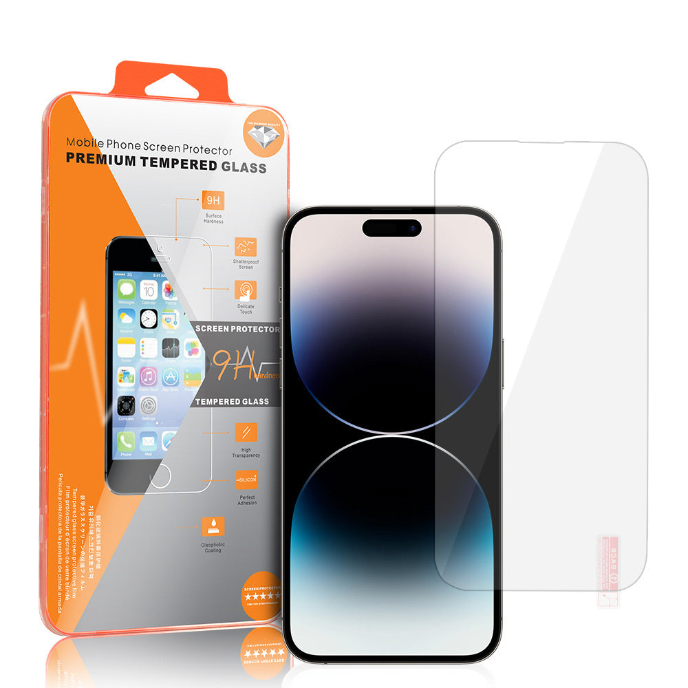 Ochranná fólia na displej OEM Orange pre Apple iPhone 18 Pro / 17 Pro / 17 / 16 Pro, tvrdené sklo, plné lepidlo