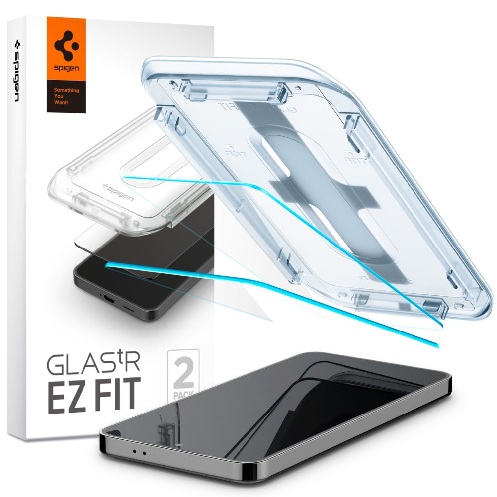 Ochranná fólia na displej Spigen GlastR EZ FIT pre Samsung Galaxy S25+ S936 / S24+ S926, Tvrdené sklo, Full Glue, Sada 2 kusy AGL07432
