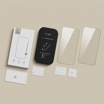 Ochranná fólia na displej Tech-Protect OneTouch pre Apple iPhone 18 Pro / 17 Pro, tvrdené sklo, plné lepidlo, sada 2 kusy, priehľadná