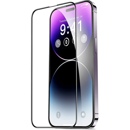 Ochranná fólia na displej Veason PRO pre Apple iPhone 14 Pro, tvrdené sklo, plné lepidlo, 6D, čierna