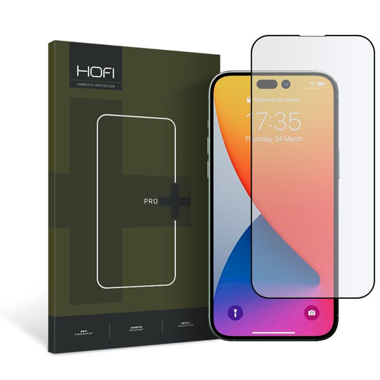Ochranná fólia na displej HOFI PRO+ pre Apple iPhone 14 Pro, tvrdené sklo, celoplošné lepidlo, čierna