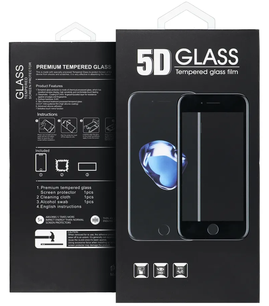 Matný ochranný kryt obrazovky OEM pre Apple iPhone 16 Pro Max, tvrdené sklo, plné lepidlo, 5D, čierny