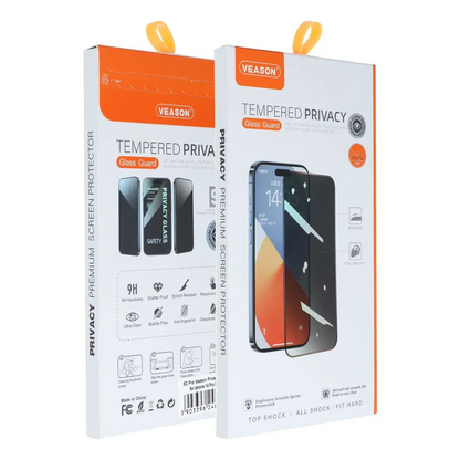 Ochranná fólia na displej Privacy Veason pre Apple iPhone 17 Pro Max, tvrdené sklo, celoplošné lepidlo, 6D