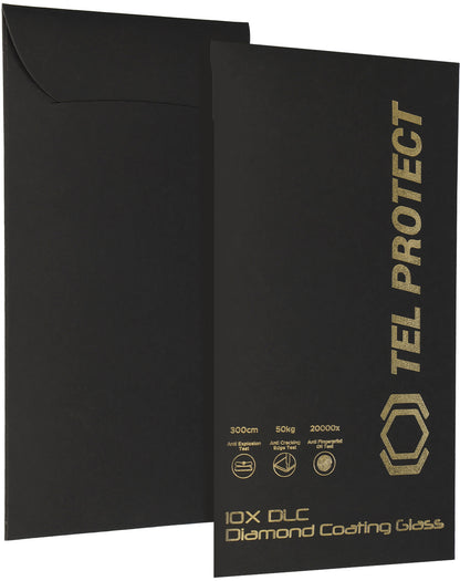 Ochranné sklo na displej Tel Protect 10X HD DLC Diamond Coating pre Apple iPhone 18 Pro / 17 Pro, tvrdené sklo, celoplošné lepenie, čierne